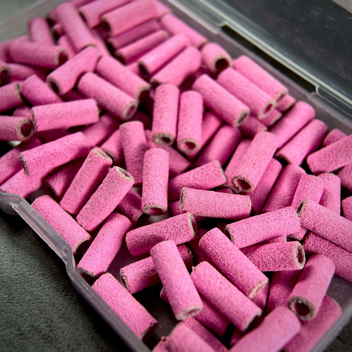 product image of Phenomenail® Precision Seamless Sanding Bands 240/180 Grit. Nail prep, shaping, refining, and surface smoothing. Image shows open case with all sanding bands