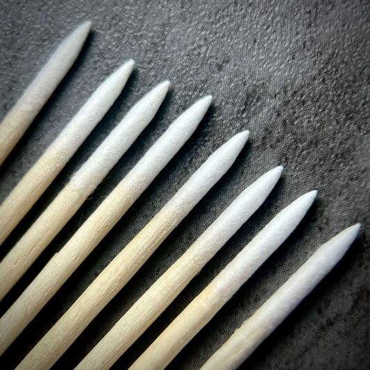 Phenomenail® Precision Cotton-Tipped Orangewood Sticks 7cm 50 sticks, close up image 