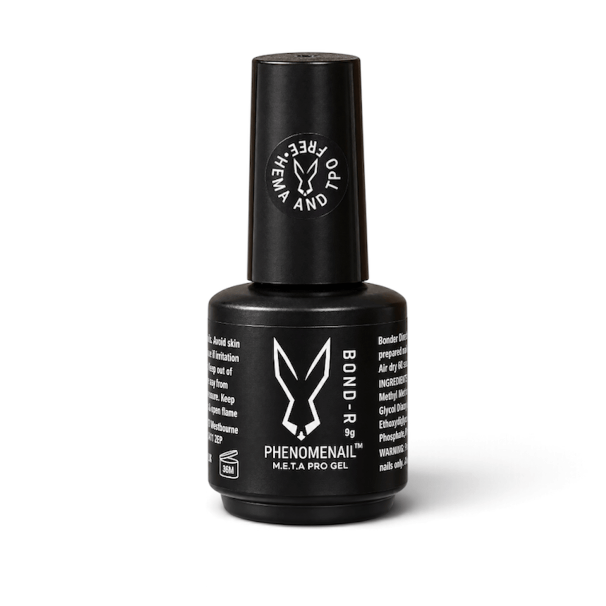 Phenomenail™ M.E.T.A Pro BOND-R Adhesive Nail Bonder, 9g HEMA-free and TPO-free professional nail prep product.
