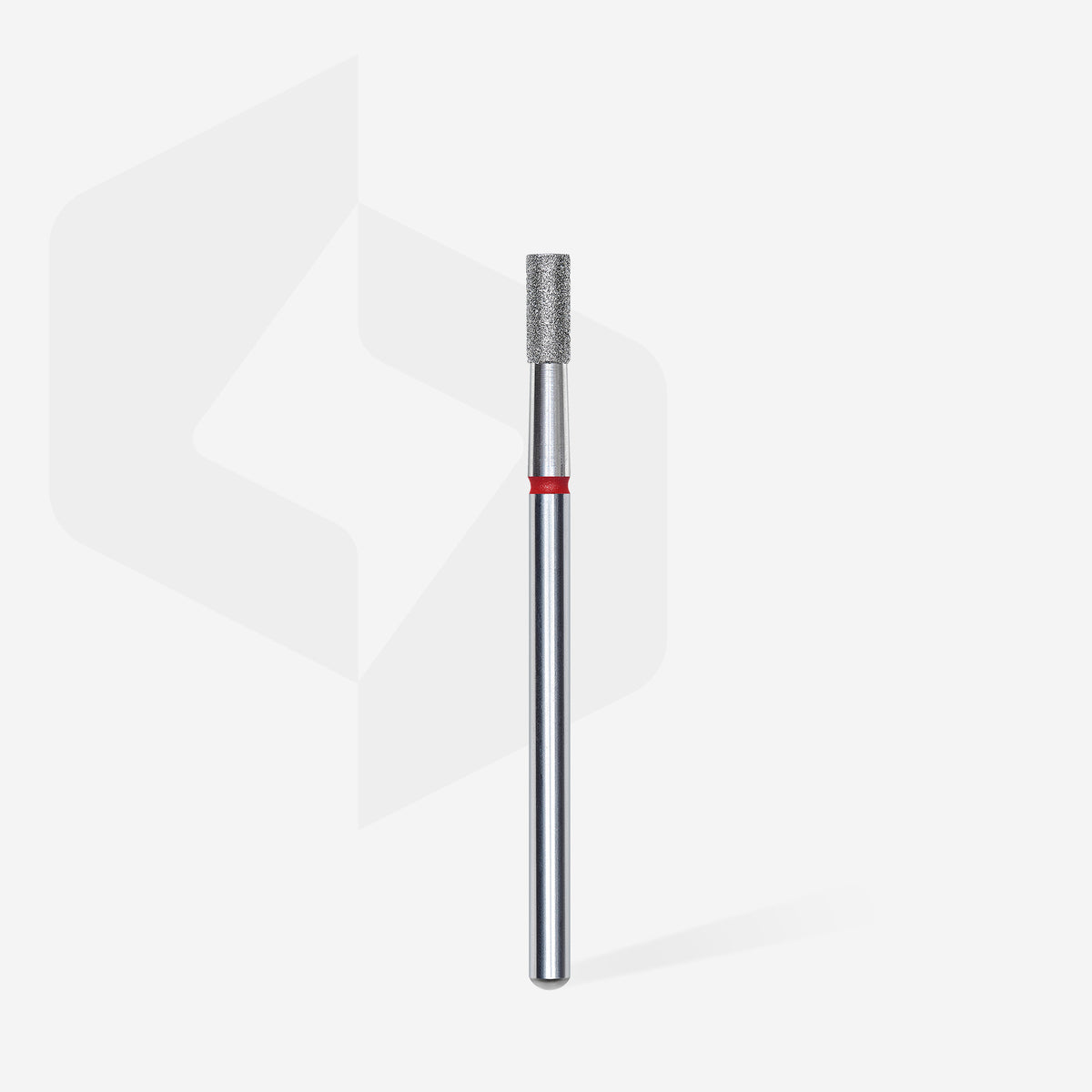 Staleks Pro Diamond Cylinder Nail Drill Bit 2.5mm Red Fine, stainless steel diamond coating full image