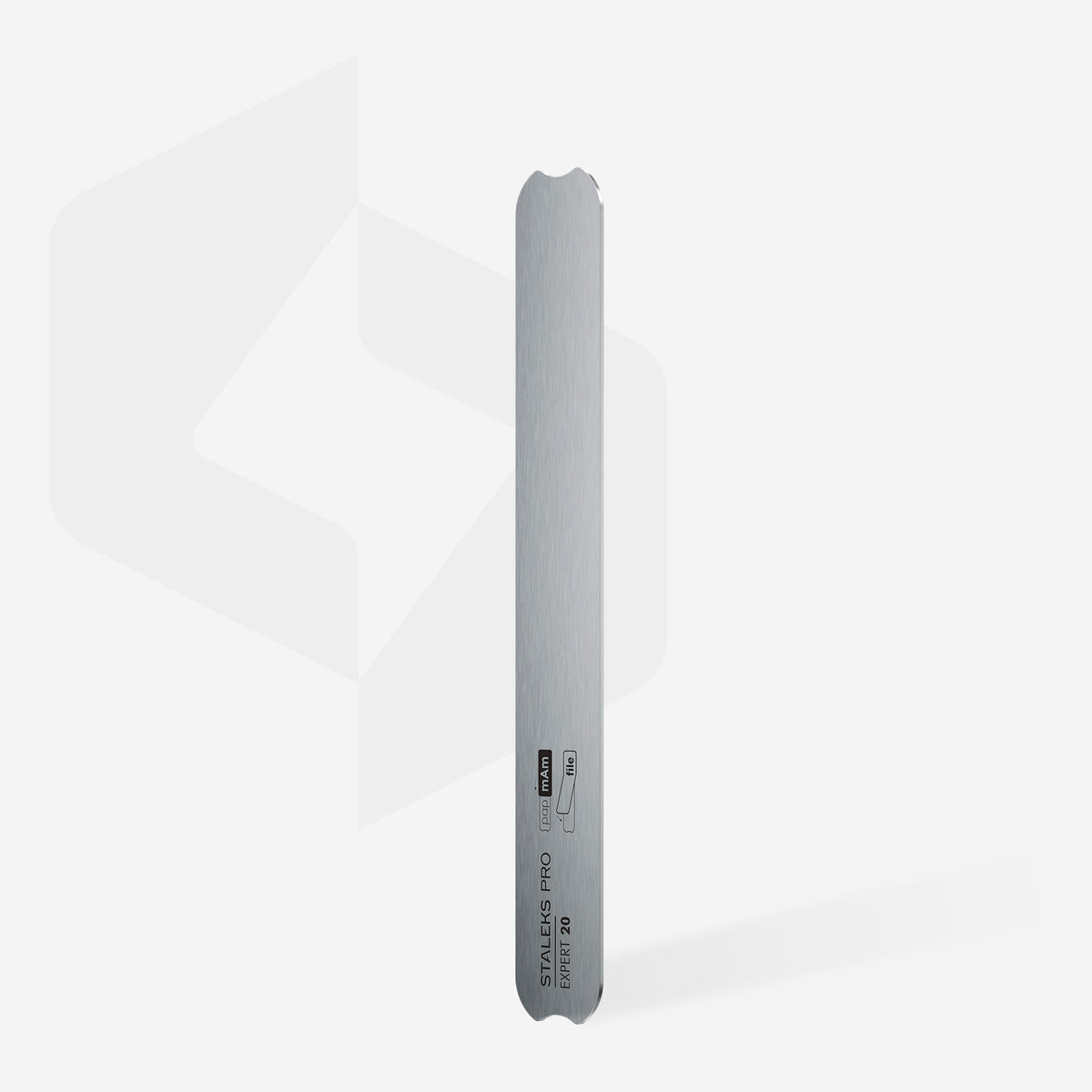 Staleks Pro Metal File Base EXPERT 20 MBE-20 Stainless Steel  6.38 × 0.75 in (162 × 19 mm) 0.07 lb. product image, full image 