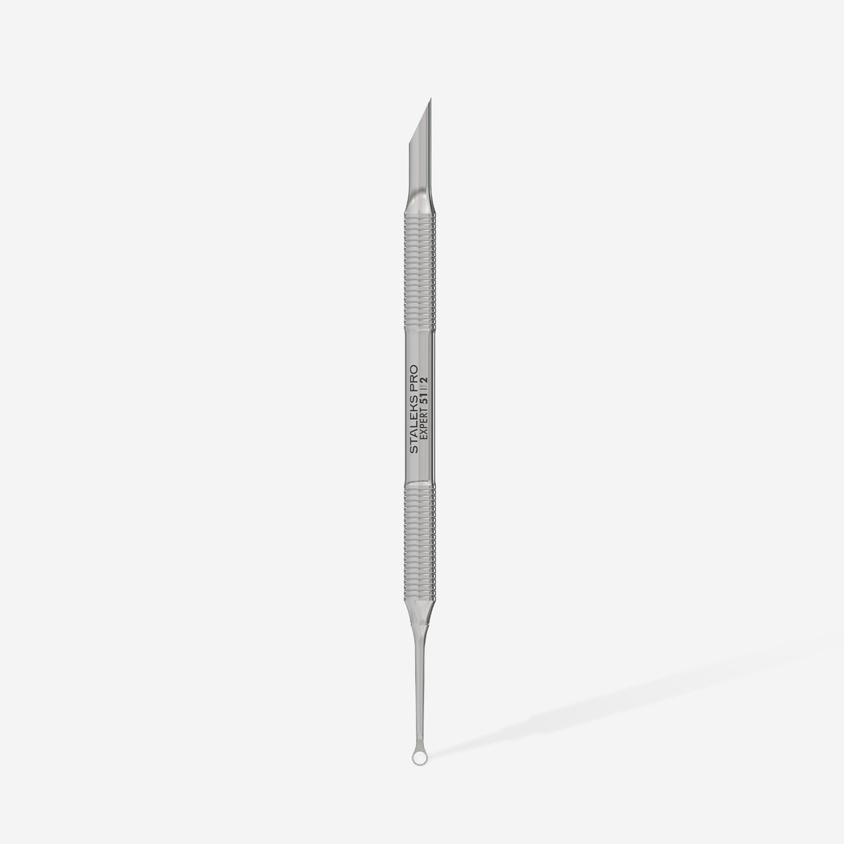product image showing Staleks Pro Cuticle Pusher EXPERT 51 Type 2 Dual-Ended Stainless Steel in full
