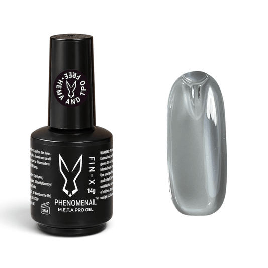 Phenomenail™ M.E.T.A Pro FIN-X No Wipe Top Gel, 14g HEMA-free and TPO-free professional top coat