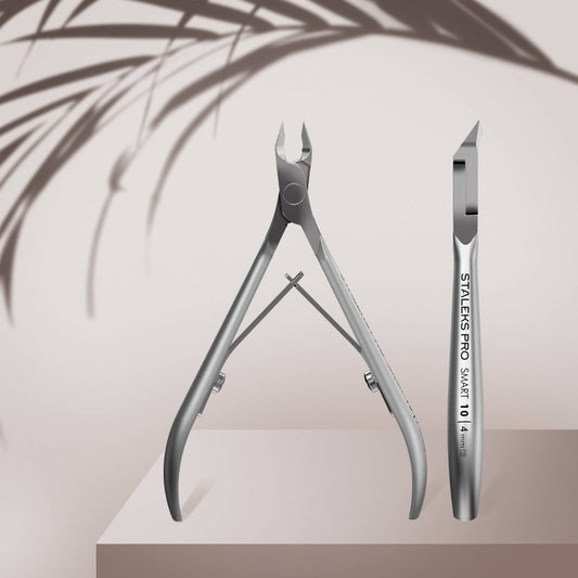 cover product image of Staleks Pro Cuticle Nippers SMART 10 4mm Stainless Steel, 7.8cm, 40g, surgical grade. 