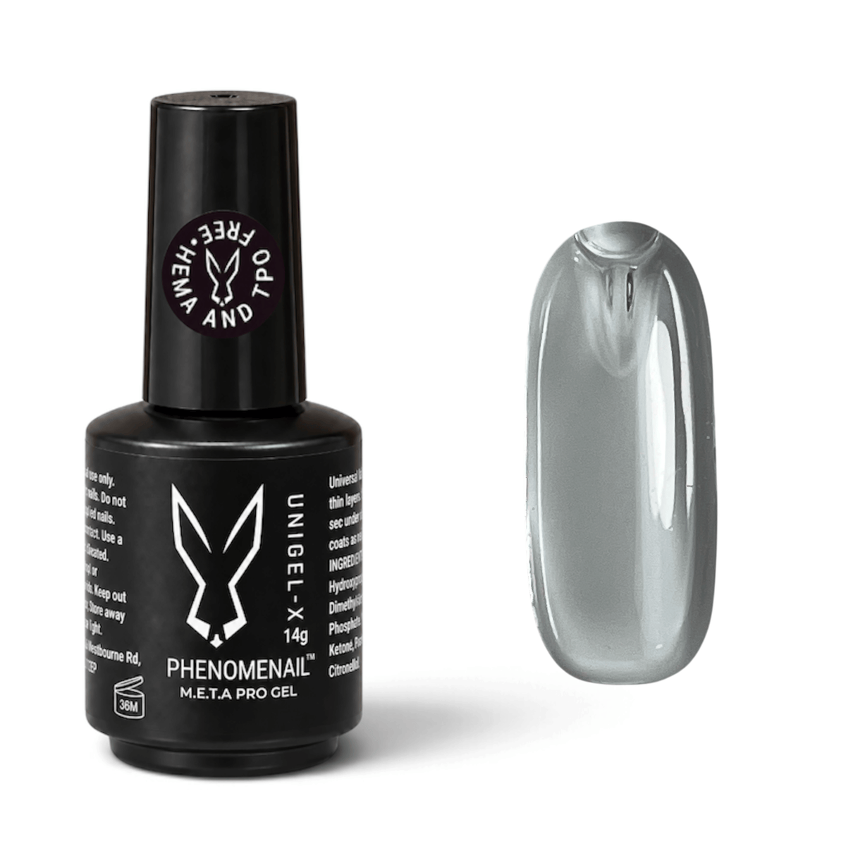 Phenomenail™ M.E.T.A Pro UNIGEL-X Rubber base, Universal gel, 14g HEMA-free and TPO-free Universal rubber base gel
