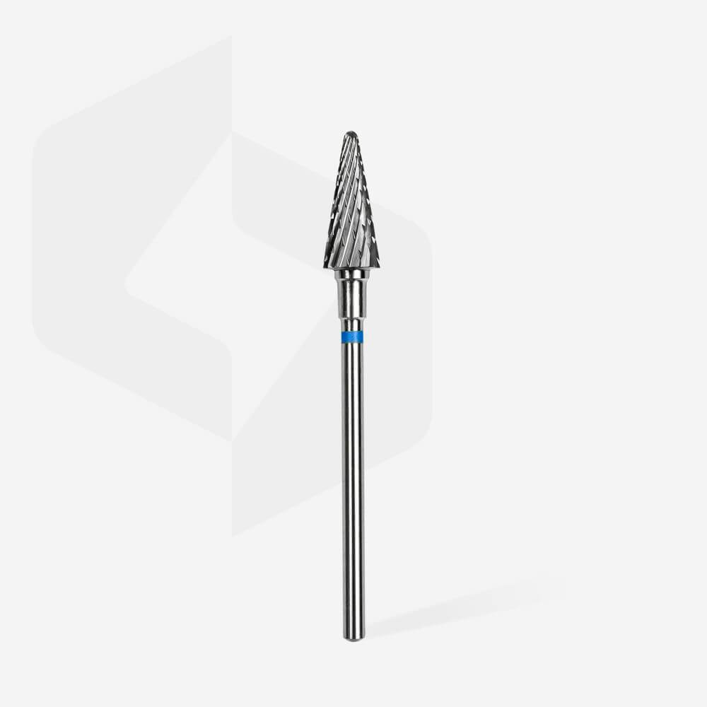 Staleks Pro Carbide Cone Nail Drill Bit 6mm, Blue (Medium) 