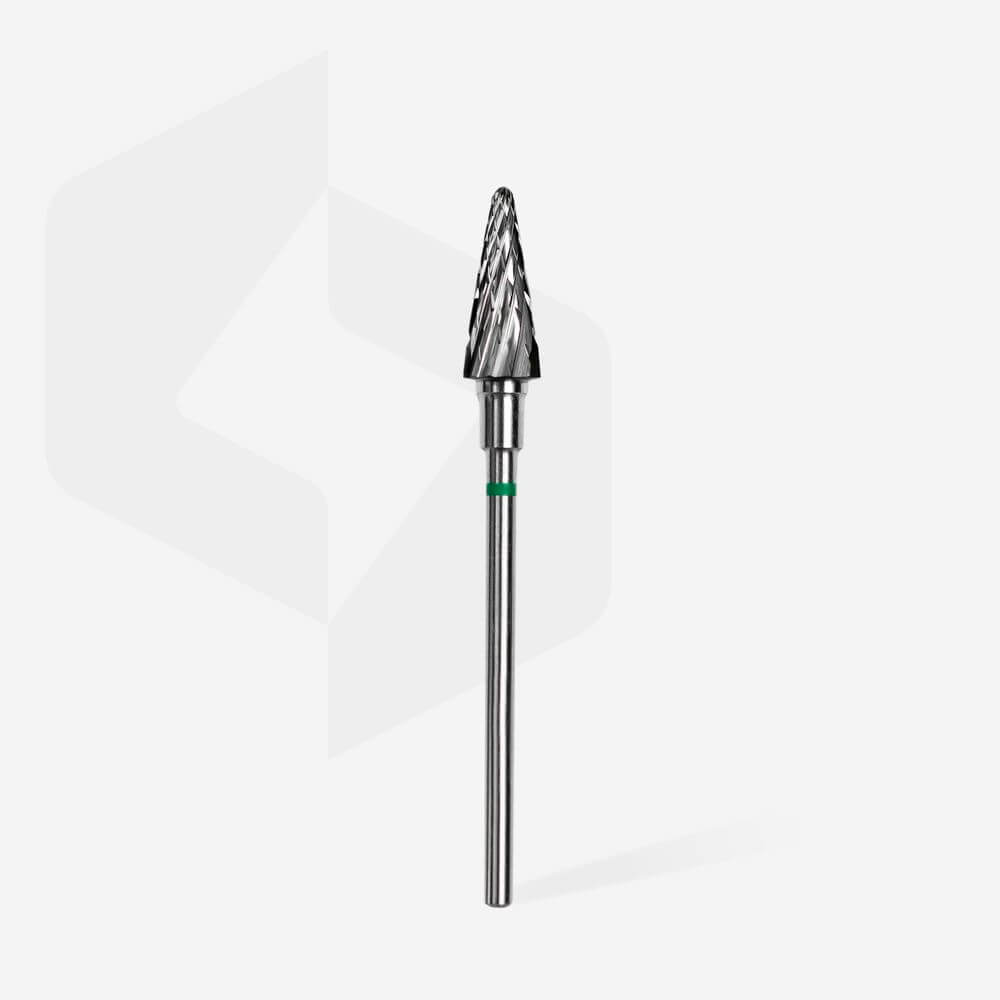 Staleks Pro Carbide Cone Nail Drill Bit 6mm, Green (Coarse) 